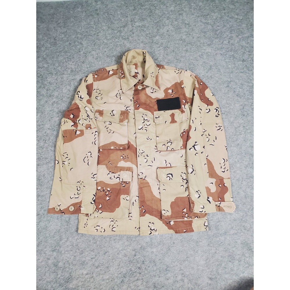 Vintage US Military Desert Storm Chocolate Chip Camo Coat Shirt Size XS Reg